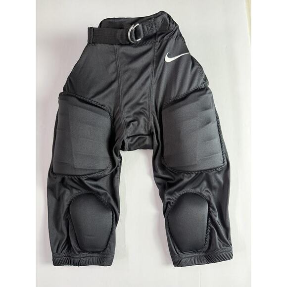 Nike Dri-FIT Boys Football Padded Pants Small S Black 908738-010 Integrated Belt - Picture 2 of 14